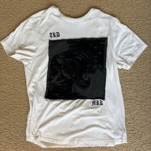 Buffalo David Bitton White Tee with Black Graphic